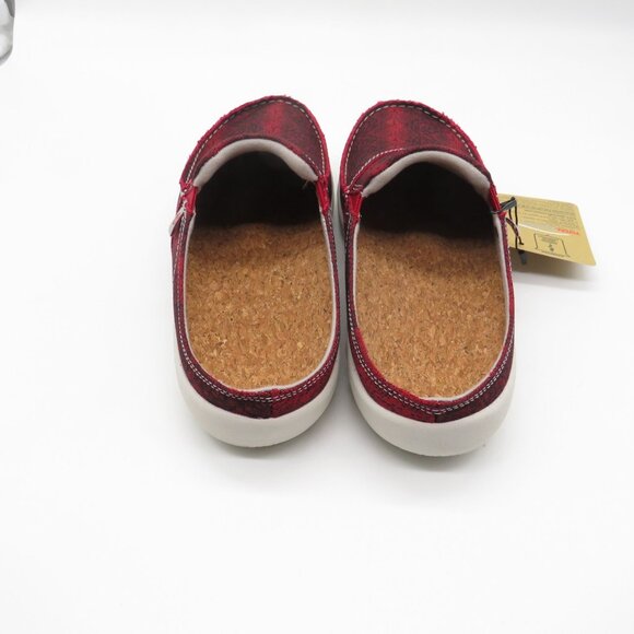 Spenco Women's Red Slip-On Clogs Cork Insole Size 7 Comfort Support NIB - Picture 4 of 8